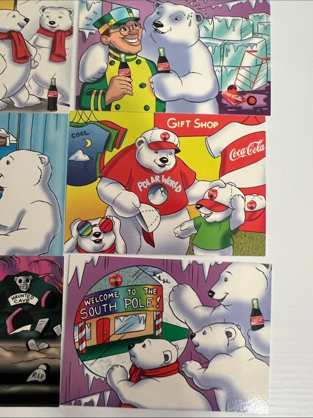 1996 South Pole Vacation Coca Cola Polar Bears Trading Cards (15) - Lot #1